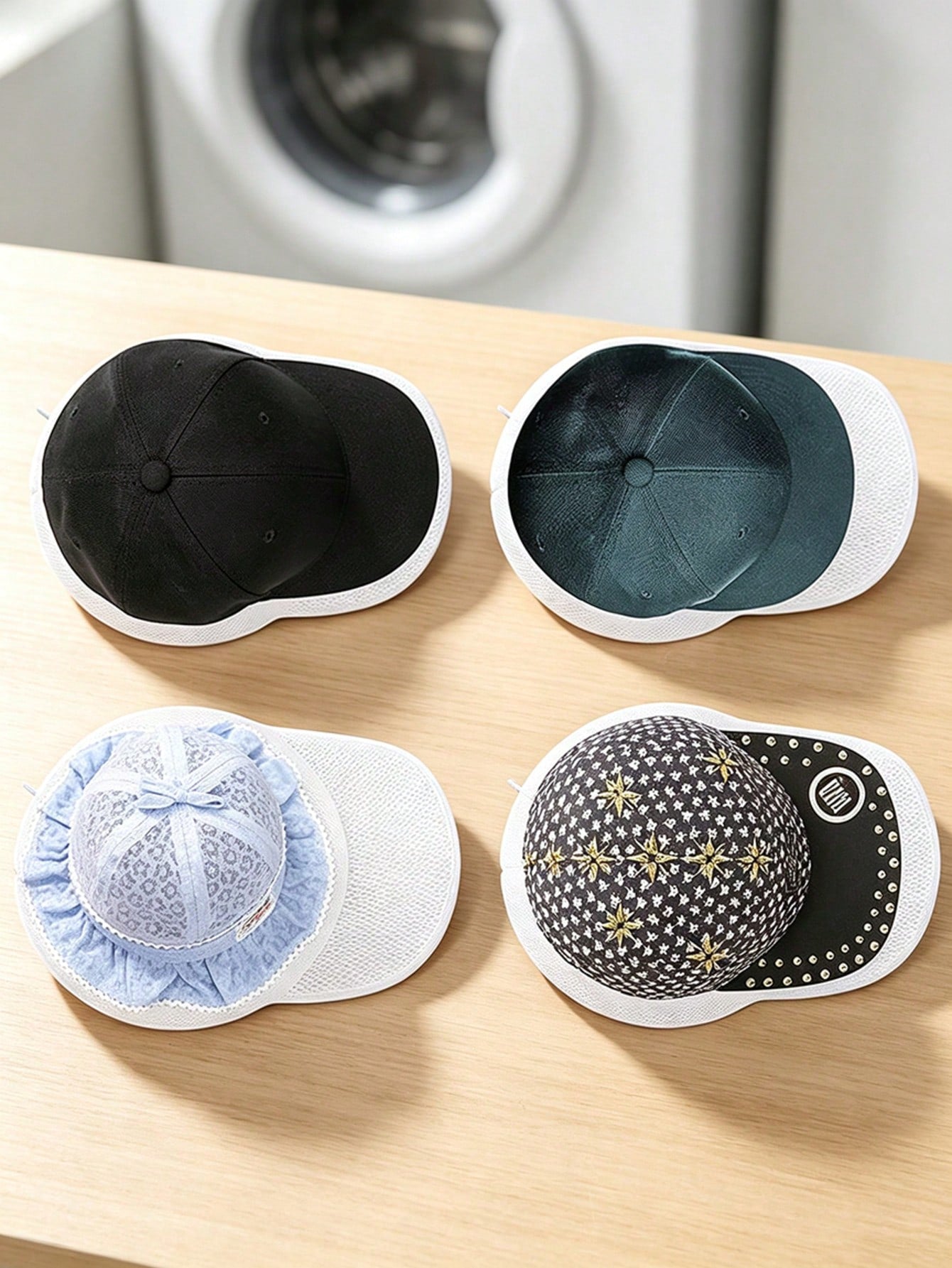 1Set 2-In-1 Baseball Cap Laundry Bag & Cap Holder, Shape-Retaining Hat Washing Protector Washer, Multi-Function Hat Rack For Home Laundry Closet Storage Travel Use, Household Organizer Gift For New Y