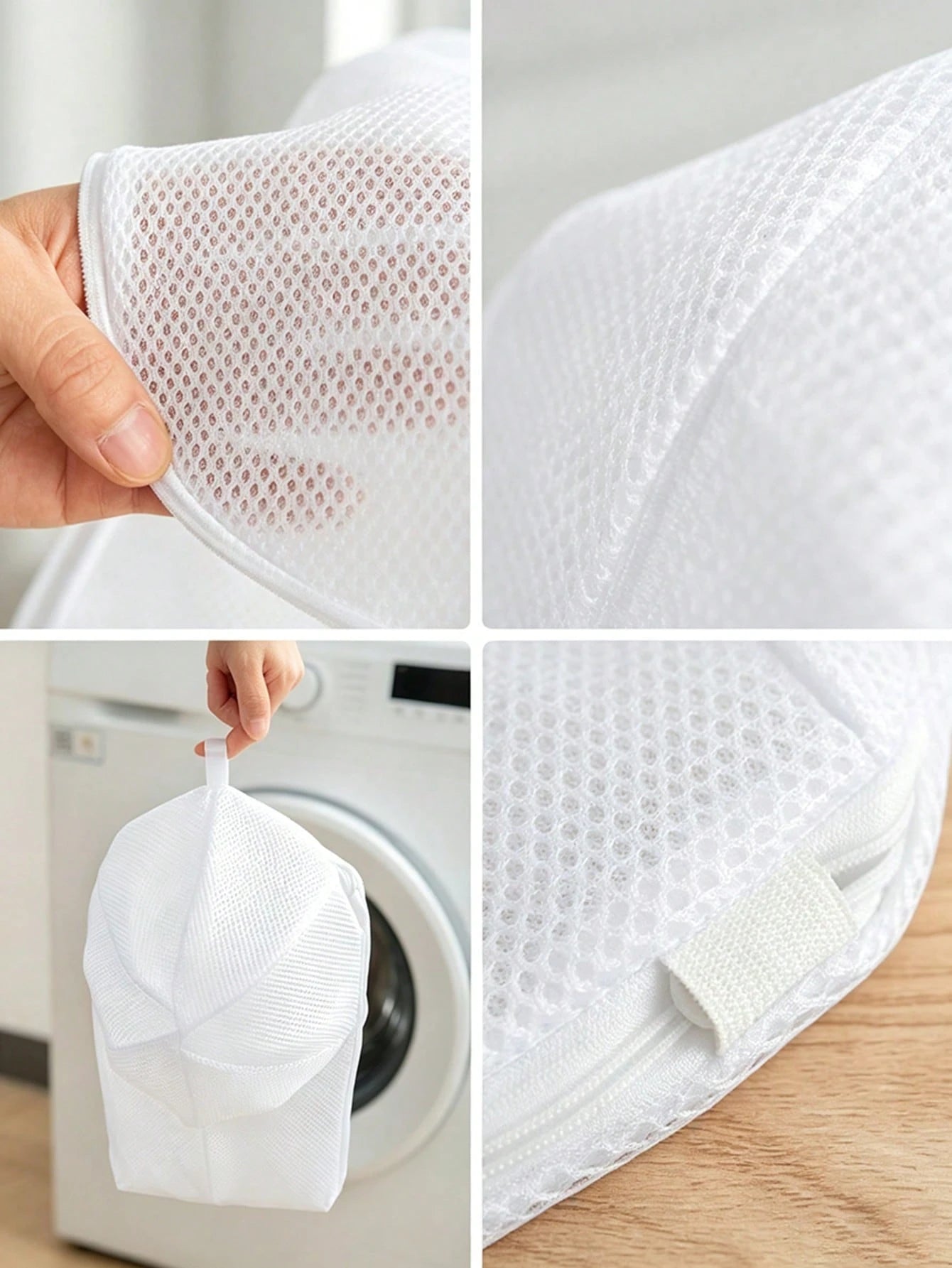 1Set 2-In-1 Baseball Cap Laundry Bag & Cap Holder, Shape-Retaining Hat Washing Protector Washer, Multi-Function Hat Rack For Home Laundry Closet Storage Travel Use, Household Organizer Gift For New Y