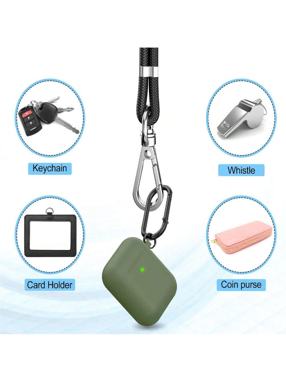 1set Minimalist Style Phone Lanyard, Wristlet, Detachable Crossbody Phone Strap, Outdoor Anti-Lost Durable Wrist Strap, Key Chain Black
