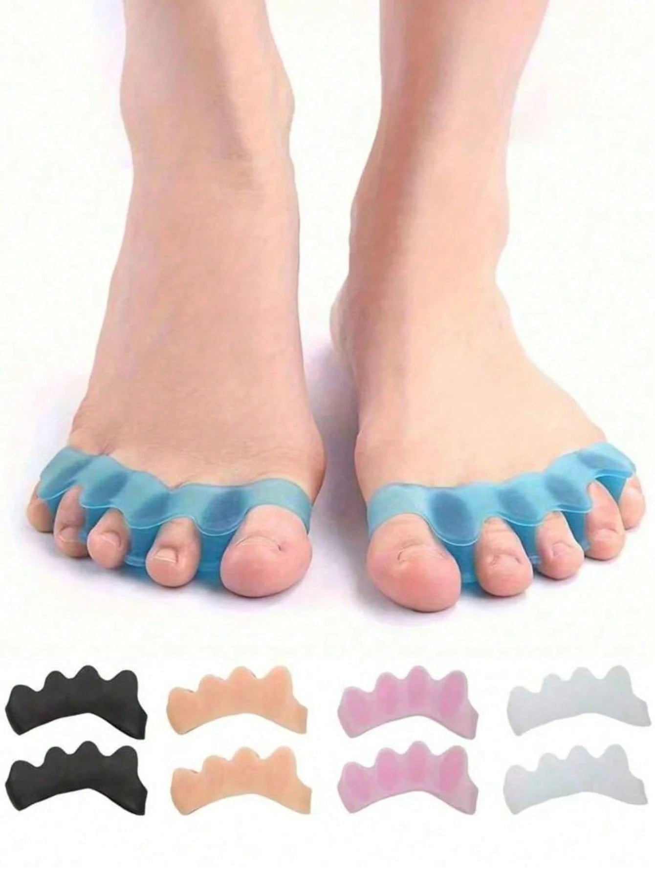 2/4/8pcs Soft Silicone Toe Separators, Reusable Toe Spacers For Foot Correction And Protection, Alcohol-Free