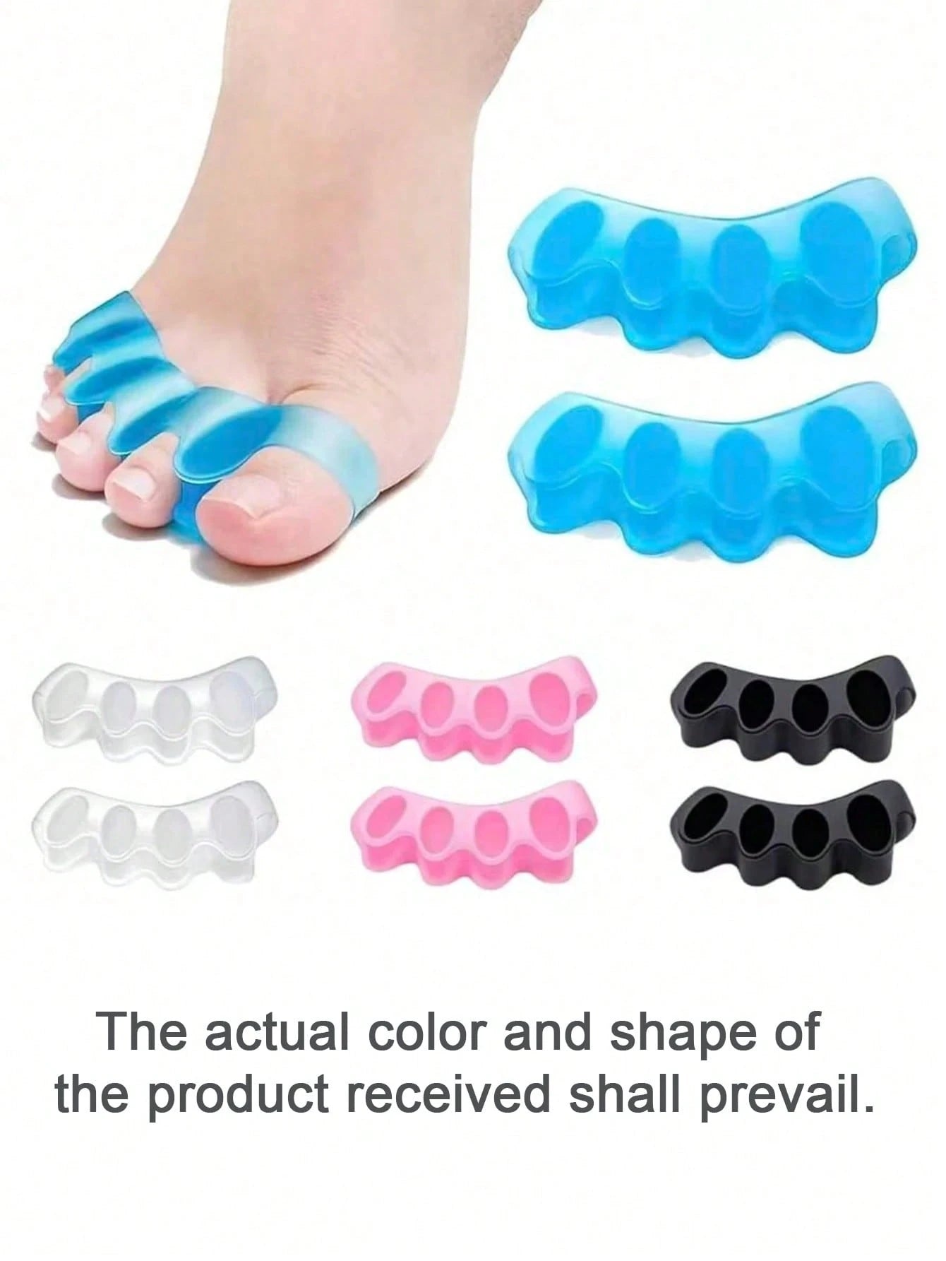 2/4/8pcs Soft Silicone Toe Separators, Reusable Toe Spacers For Foot Correction And Protection, Alcohol-Free