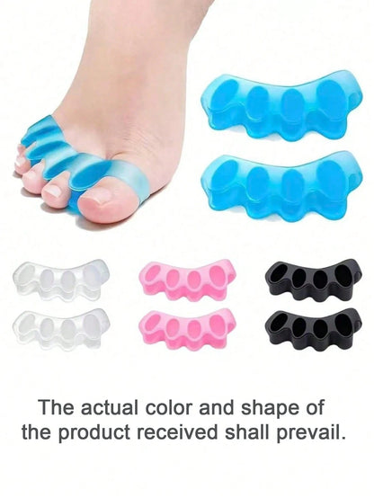 2/4/8pcs Soft Silicone Toe Separators, Reusable Toe Spacers For Foot Correction And Protection, Alcohol-Free