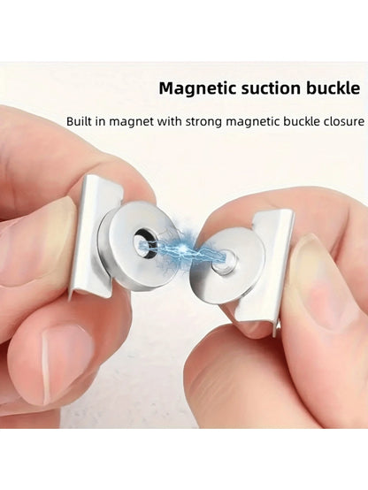 2/5/8/10/12/15Pairs Magnetic Alloy Snap Fasteners, 4 Colors- Seamless Closure For Handbags And Clothing- DIY Craft Supplies