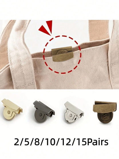 2/5/8/10/12/15Pairs Magnetic Alloy Snap Fasteners, 4 Colors- Seamless Closure For Handbags And Clothing- DIY Craft Supplies