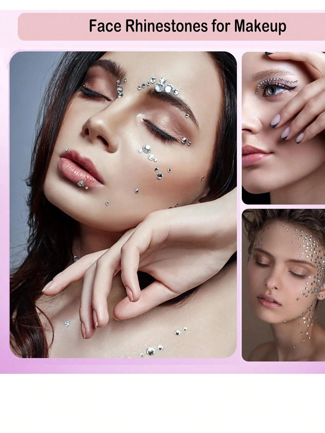 2 Boxes Face Gems, Nail Art Decorations, Multi-Color Flat Rhinestones, Includes Nail Tools And Dotting Pen, Suitable For Makeup, Nail Art, Body Hair Crafts, Nail Supplies Nails Nail Charms