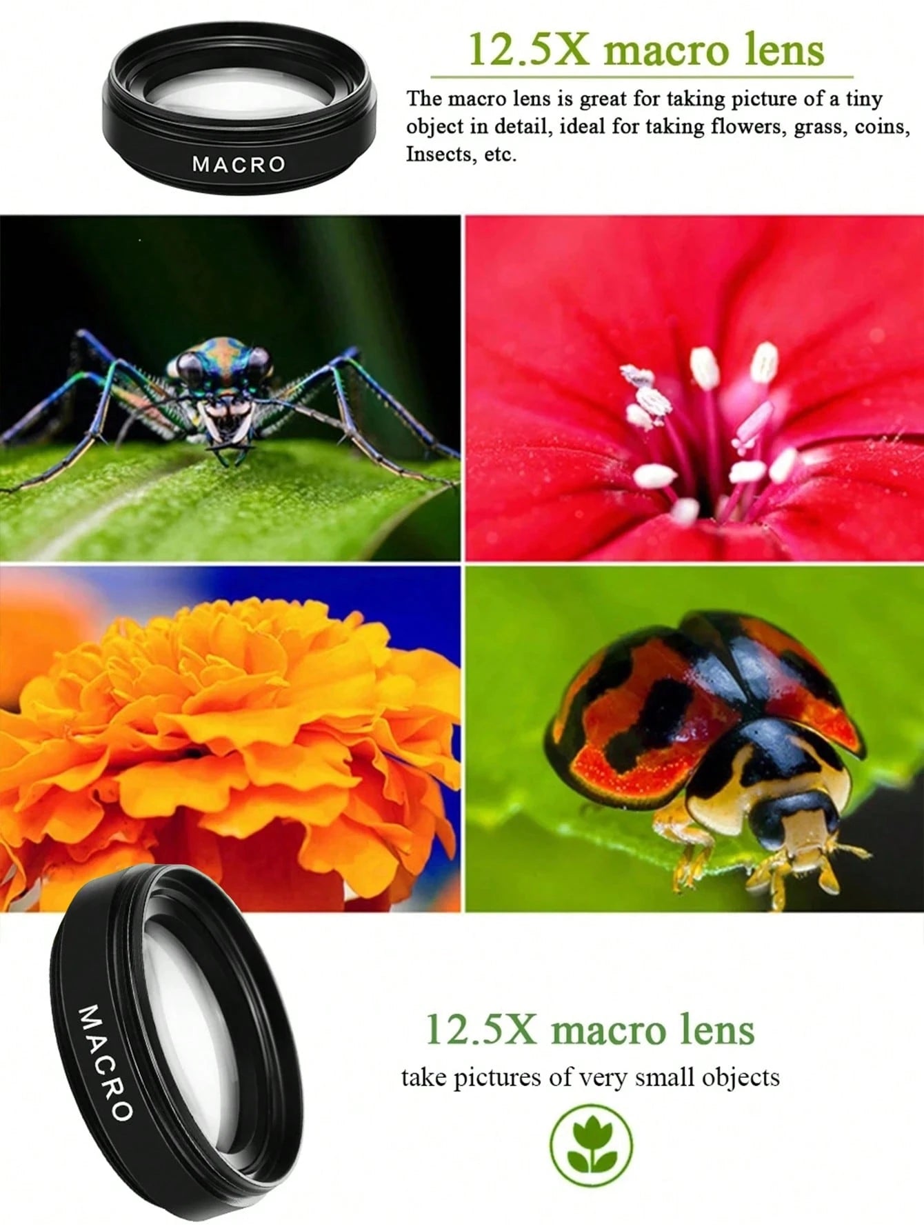 2 In 1 Phone Wide Angle Macro Clip Lens Compatible With Iphone Android Phone For Summer Vacation, Travel, Creative Photography Phone Accessories, Phone Lens