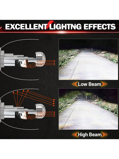 2 Packs H4 H7 LED CANBUS H11 H1 9005 HB3 9006 HB4 H9 9012 LED Headlights 200W High Power 80000LM 6000K Car Headlamp Bulb 12V 24V