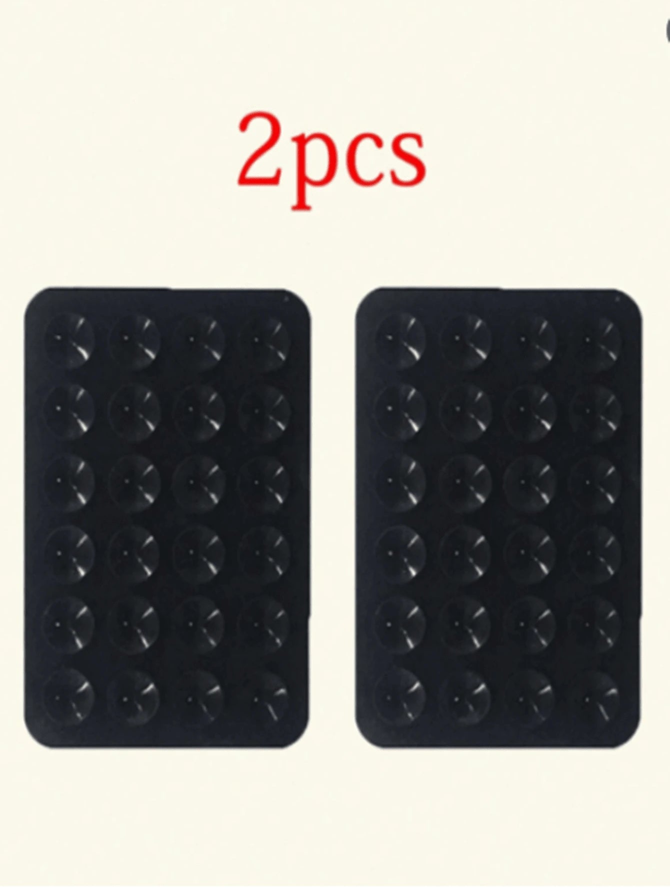 2 Packs Silicone Suction Phone Case Mount, Silicon Adhesive Suction Cup Phone Mount, Non Slip Sticky Phone Grip For Cellphone, Strong Grip Holder For Selfies And Videos (Black)