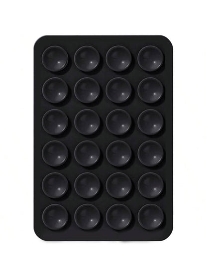 2 Packs Silicone Suction Phone Case Mount, Silicon Adhesive Suction Cup Phone Mount, Non Slip Sticky Phone Grip For Cellphone, Strong Grip Holder For Selfies And Videos (Black)