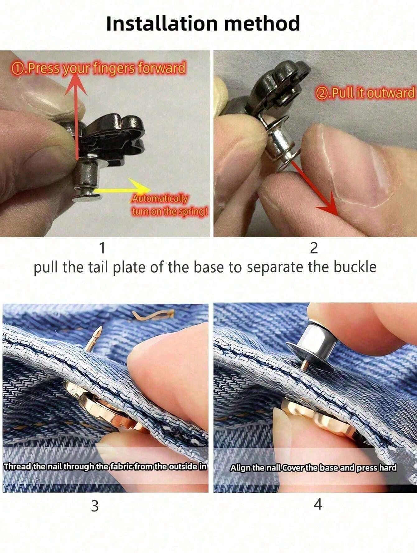 2 Sets Of 6-Petal Detachable Invisible Waist Belt Flower Buckle, Waist Cinching Buttons, Shirt Collar Pins