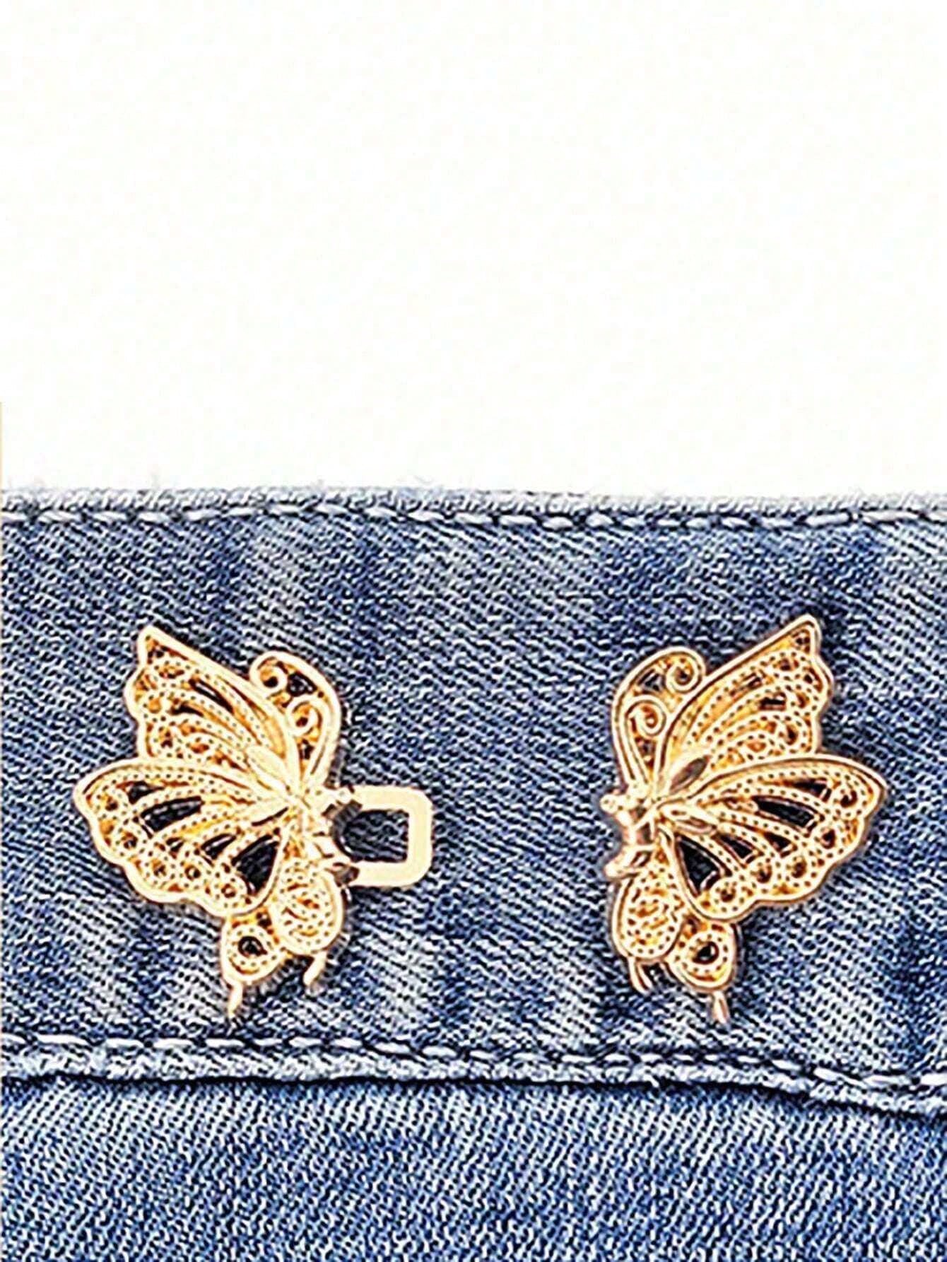 2 Sets Of 6-Petal Detachable Invisible Waist Belt Flower Buckle, Waist Cinching Buttons, Shirt Collar Pins