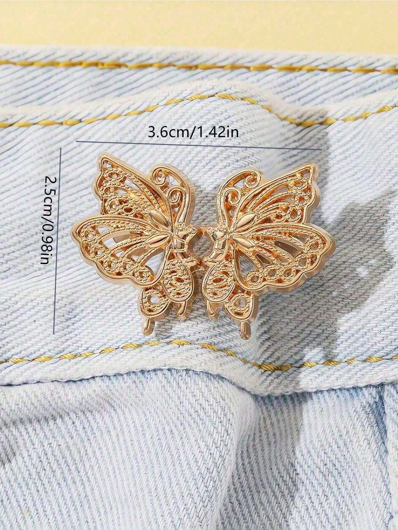 2 Sets Of 6-Petal Detachable Invisible Waist Belt Flower Buckle, Waist Cinching Buttons, Shirt Collar Pins
