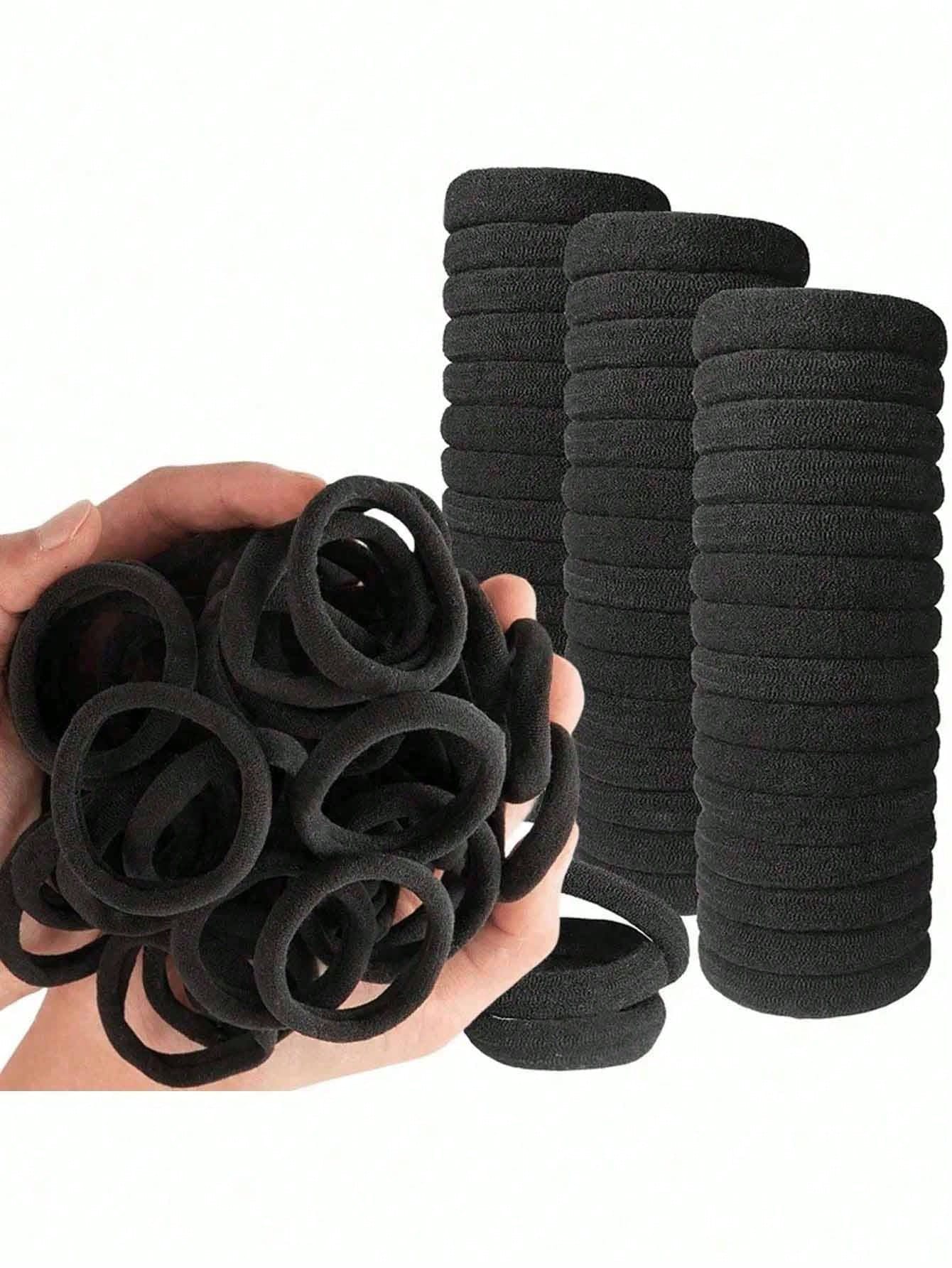 200pcs Fashionable Minimalist High Elasticity Thick Hair Bands, Seamless High Elasticity Rubber Bands, Suitable For Daily Outings And Various Hairstyles, Suitable For Women, Can Effectively Fix Long H