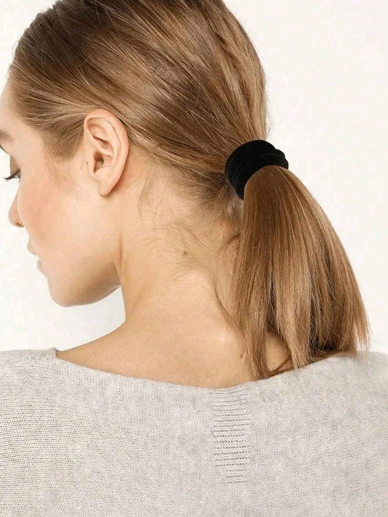 200pcs Fashionable Minimalist High Elasticity Thick Hair Bands, Seamless High Elasticity Rubber Bands, Suitable For Daily Outings And Various Hairstyles, Suitable For Women, Can Effectively Fix Long H