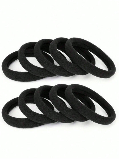200pcs Fashionable Minimalist High Elasticity Thick Hair Bands, Seamless High Elasticity Rubber Bands, Suitable For Daily Outings And Various Hairstyles, Suitable For Women, Can Effectively Fix Long H