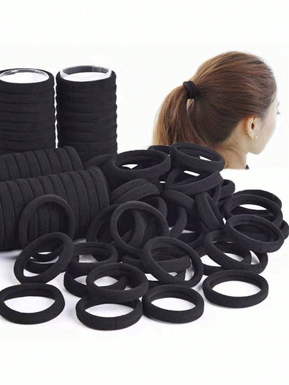 200pcs Fashionable Minimalist High Elasticity Thick Hair Bands, Seamless High Elasticity Rubber Bands, Suitable For Daily Outings And Various Hairstyles, Suitable For Women, Can Effectively Fix Long H