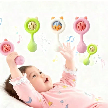 2025 Baby Rattle Toy Set: Vibrating Rattle Suitable For 0-3 Years Old Infants, Grip Training Toy, Thanksgiving, Newborn Fun Toy Gift