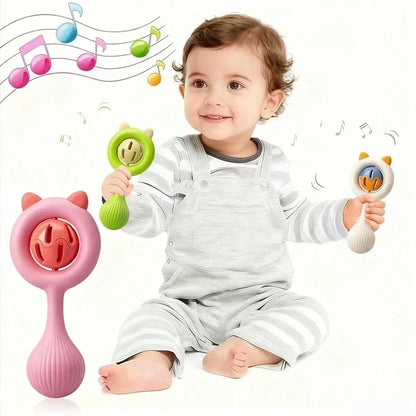 2025 Baby Rattle Toy Set: Vibrating Rattle Suitable For 0-3 Years Old Infants, Grip Training Toy, Thanksgiving, Newborn Fun Toy Gift