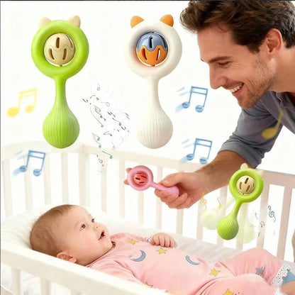 2025 Baby Rattle Toy Set: Vibrating Rattle Suitable For 0-3 Years Old Infants, Grip Training Toy, Thanksgiving, Newborn Fun Toy Gift