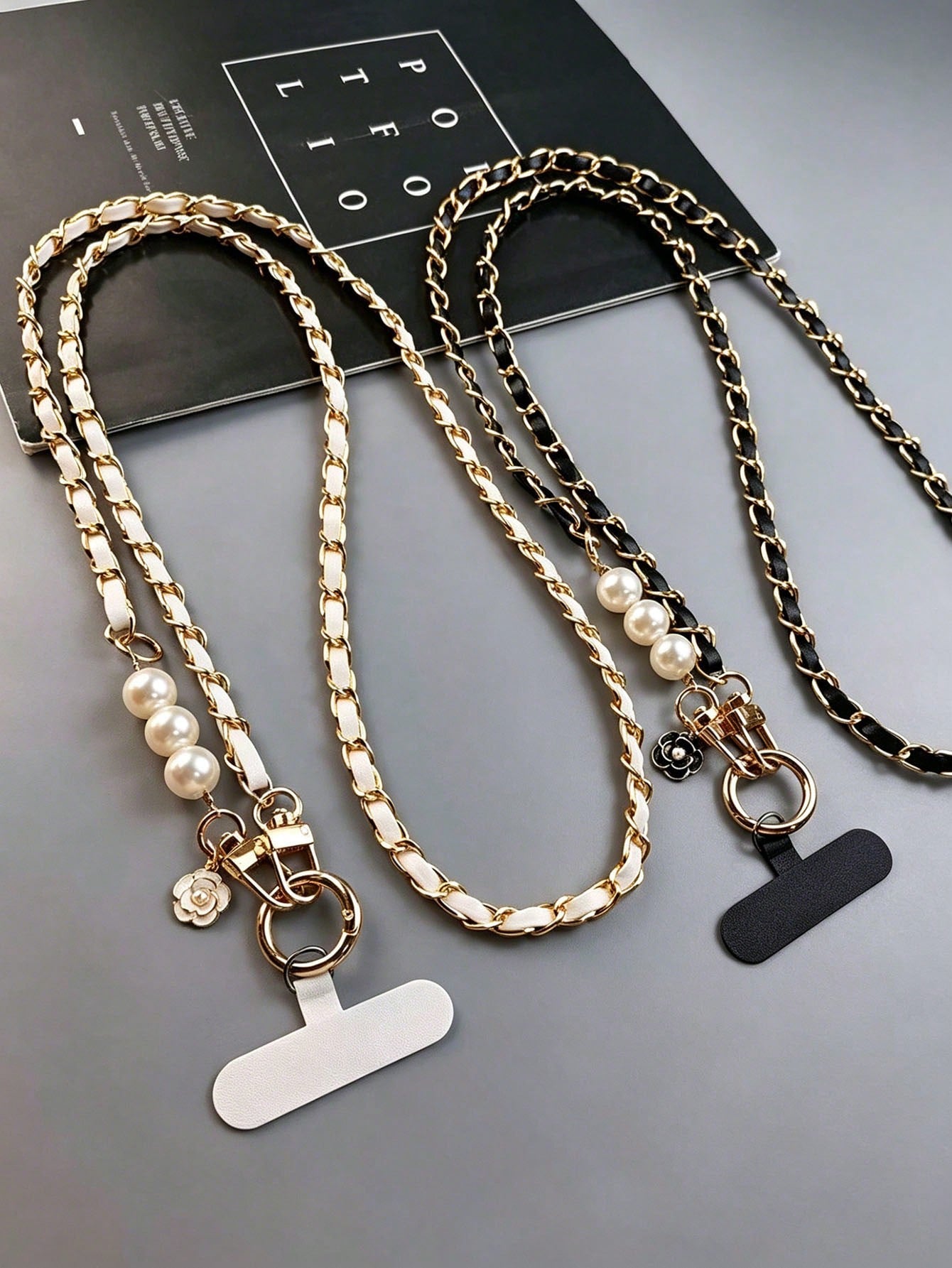 2026 Long Phone Lanyard Crossbody Shoulder Strap High-End Pearl Leather Chain Women's Outdoor Travel Pendant Bag Shell, Hiking, Unisex, Phone Wrist Strap, Keychain, Phone Charm, Phone Accessories, Mob