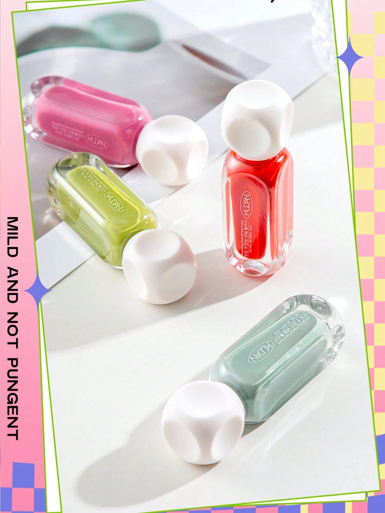 2026 New 10ml Cool Star Peelable Water-Based Nail Polish, Long-Lasting, Quick-Drying, Brightening, Healthy Water-Based Nail Polish- Suitable For Spring/Summer- Suitable For Women And Girls, No Bakin