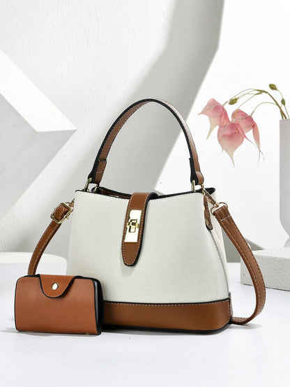 2026 New Large Capacity Fashion Versatile Women Bucket Bag Set, Minimalist Stylish Shoulder Crossbody Handbag, Casual Elegant Tote Bag