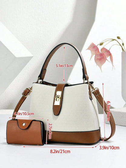2026 New Large Capacity Fashion Versatile Women Bucket Bag Set, Minimalist Stylish Shoulder Crossbody Handbag, Casual Elegant Tote Bag
