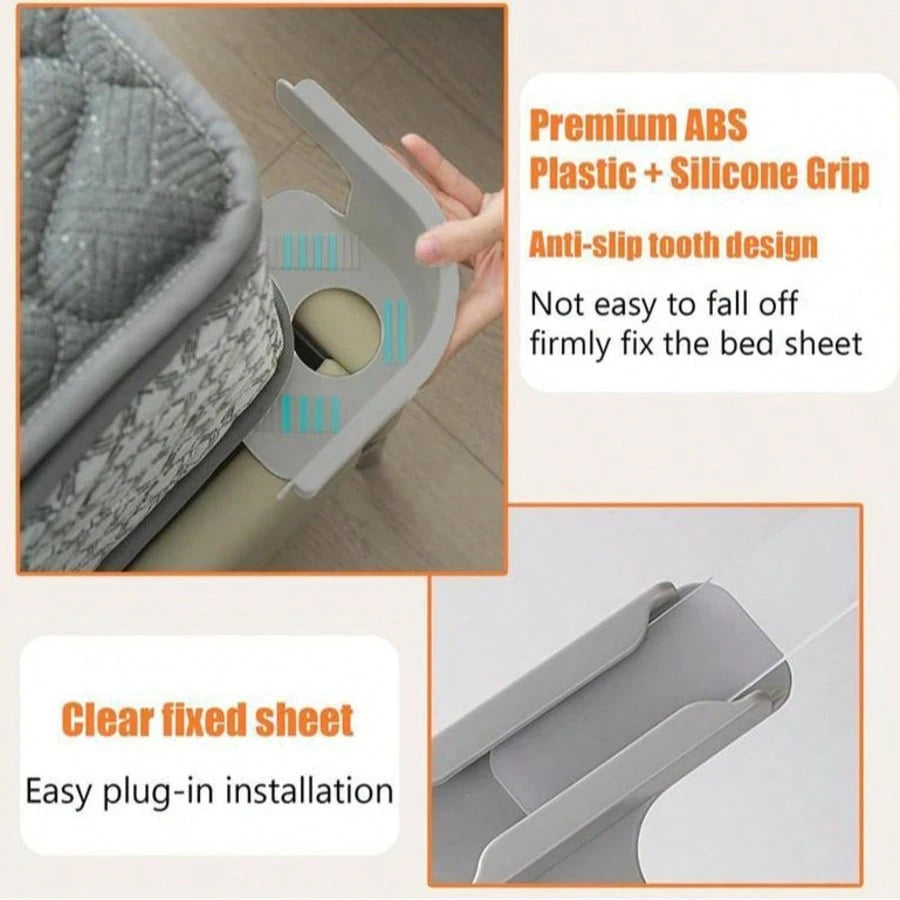 2026 New Model Bed Sheet Fasteners- Anti-Slip, Anti-Shift Gadget For Fitted Sheets- Needle-Free, Invisible Bed Cover Clips