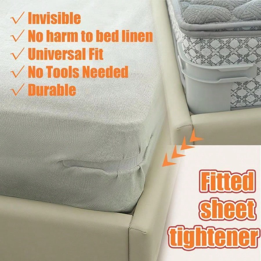 2026 New Model Bed Sheet Fasteners- Anti-Slip, Anti-Shift Gadget For Fitted Sheets- Needle-Free, Invisible Bed Cover Clips