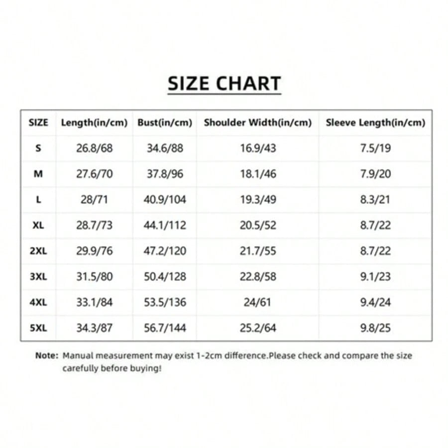 2026 New Plus-Size Women's Black And White Cotton T-Shirt Sleeve Round Neck Tee With Printing,Machine Washable Regular Fit For Casual Attire-0XL-5XL