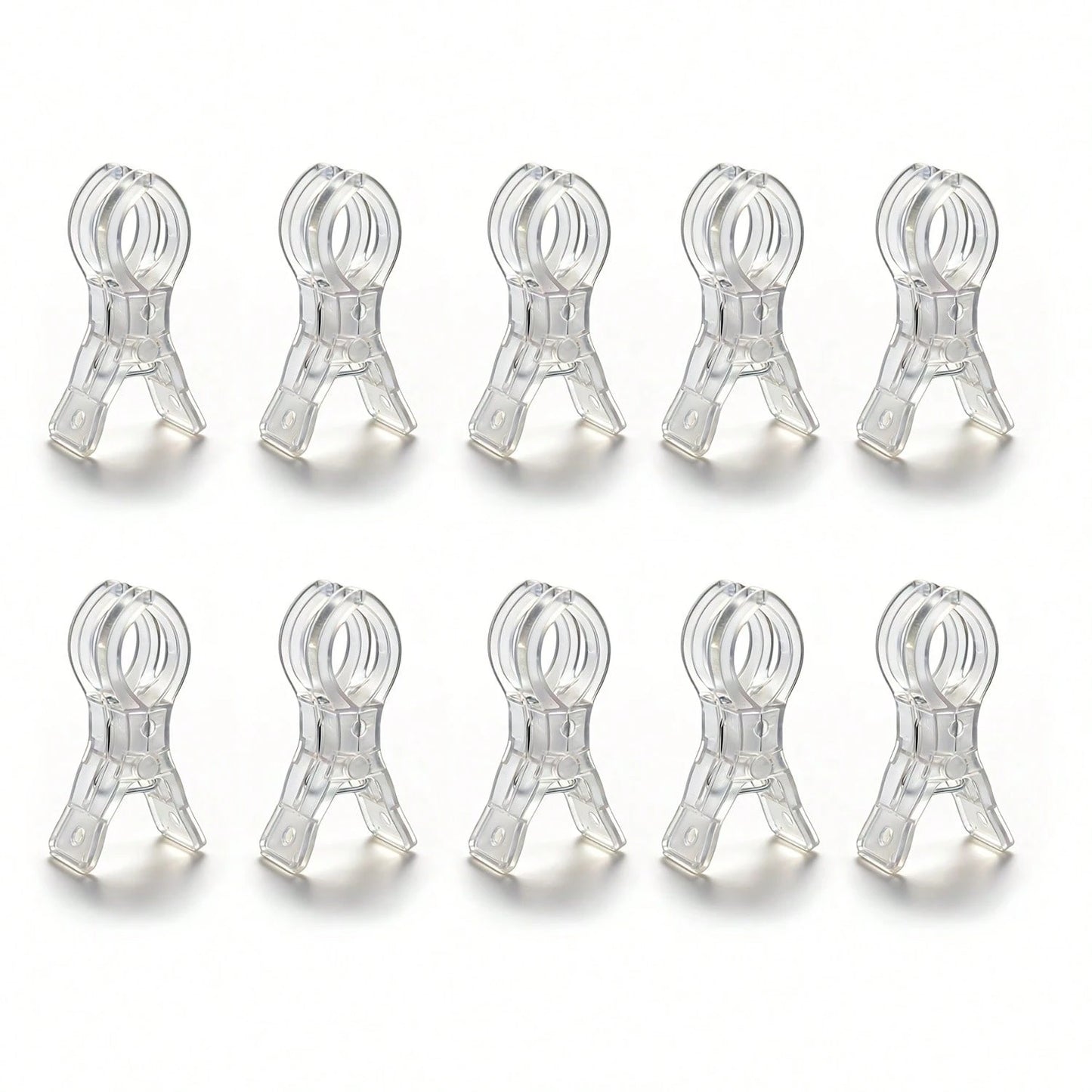 20pcs 3.5 Inch Heavy Duty Transparent Plastic Spring Clamps | Multi-Purpose Balloon Arch Fixing Clips, Suitable For Fixing Backdrop, Sturdy And Durable Craft Clips, Applicable For Birthday Party, Wedd