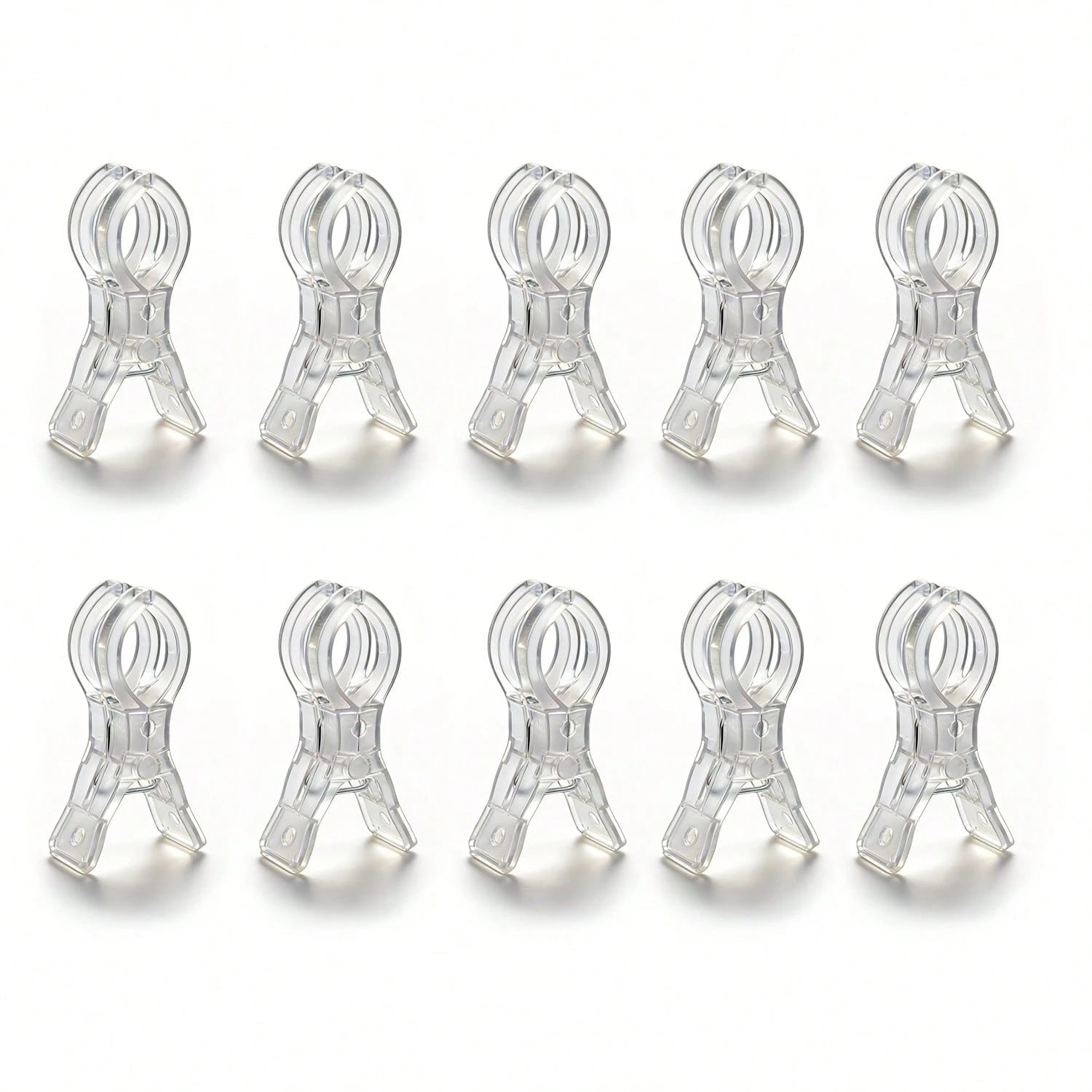 20pcs 3.5 Inch Heavy Duty Transparent Plastic Spring Clamps | Multi-Purpose Balloon Arch Fixing Clips, Suitable For Fixing Backdrop, Sturdy And Durable Craft Clips, Applicable For Birthday Party, Wedd