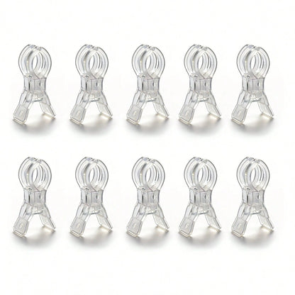 20pcs 3.5 Inch Heavy Duty Transparent Plastic Spring Clamps | Multi-Purpose Balloon Arch Fixing Clips, Suitable For Fixing Backdrop, Sturdy And Durable Craft Clips, Applicable For Birthday Party, Wedd
