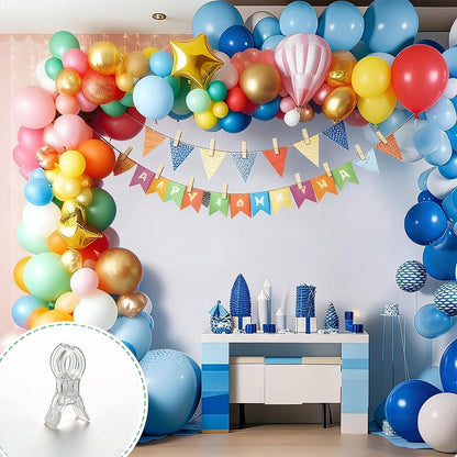 20pcs 3.5 Inch Heavy Duty Transparent Plastic Spring Clamps | Multi-Purpose Balloon Arch Fixing Clips, Suitable For Fixing Backdrop, Sturdy And Durable Craft Clips, Applicable For Birthday Party, Wedd
