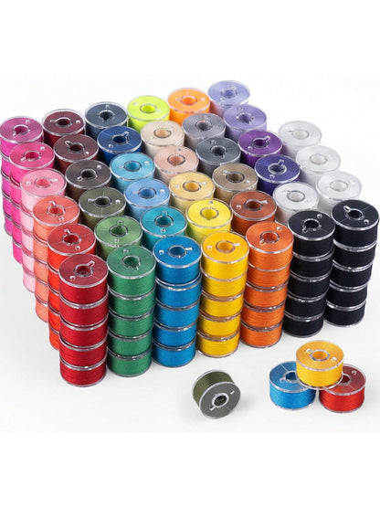 20pcs/50pcs/100pcs Pre-Wound Sewing Machine Bobbins, Sewing Machine Bobbin Thread, Simple Mini Sewing Bobbin, Random Color