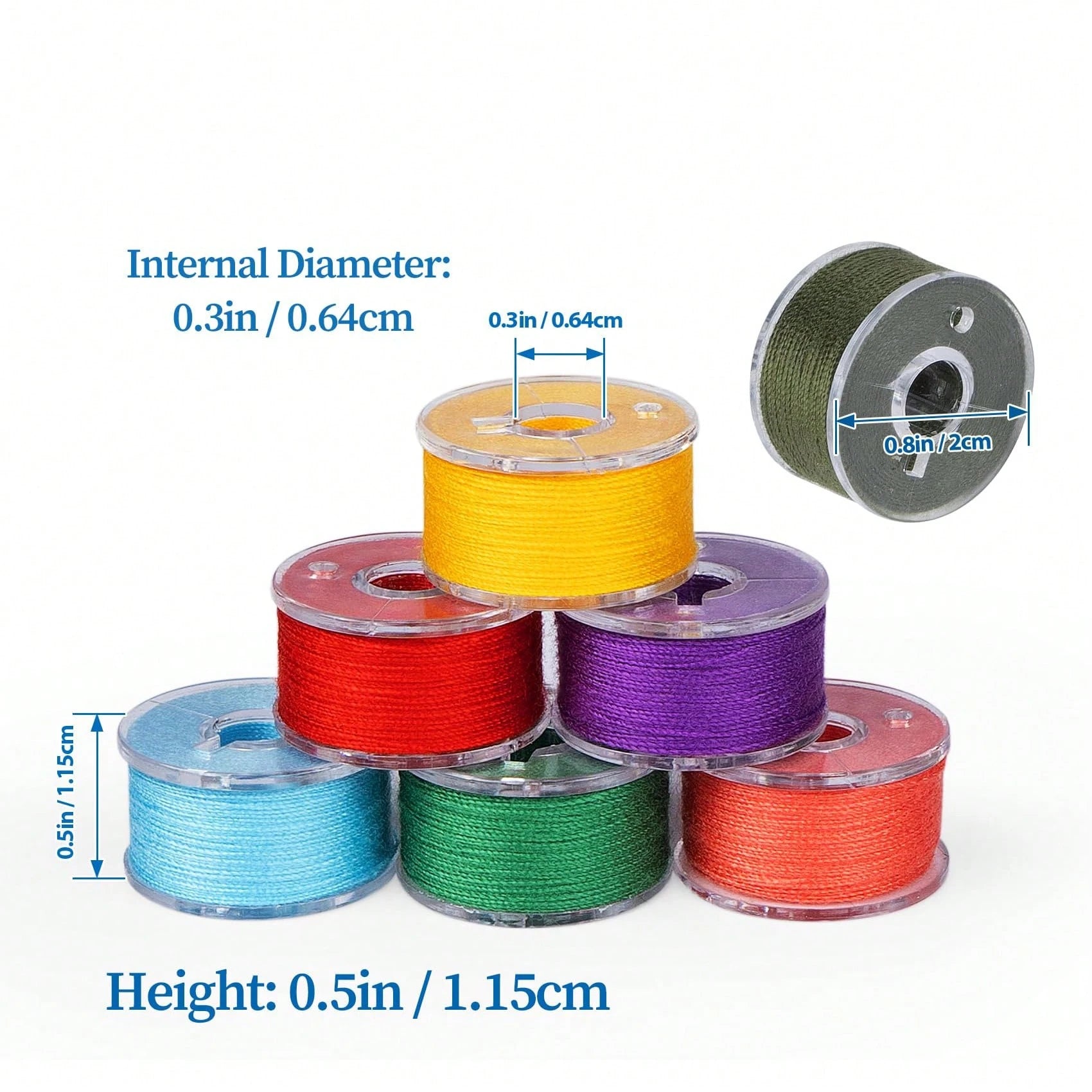 20pcs/50pcs/100pcs Pre-Wound Sewing Machine Bobbins, Sewing Machine Bobbin Thread, Simple Mini Sewing Bobbin, Random Color