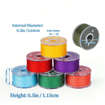 20pcs/50pcs/100pcs Pre-Wound Sewing Machine Bobbins, Sewing Machine Bobbin Thread, Simple Mini Sewing Bobbin, Random Color