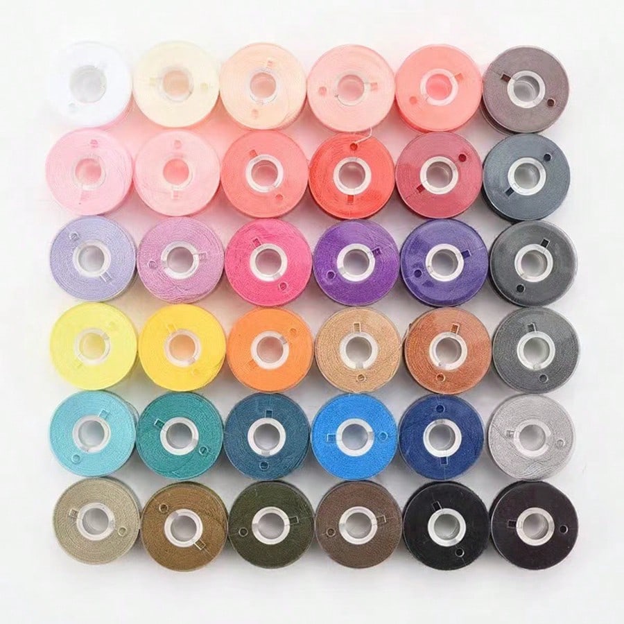20pcs/50pcs/100pcs Pre-Wound Sewing Machine Bobbins, Sewing Machine Bobbin Thread, Simple Mini Sewing Bobbin, Random Color