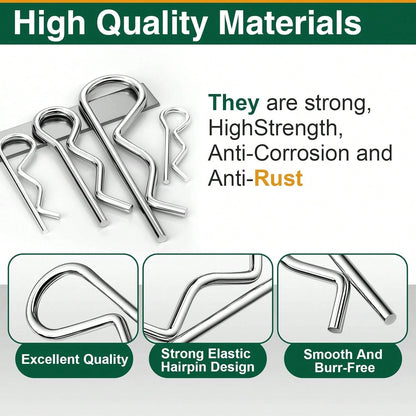 20Pcs Cotter Pins R Clips, Stainless Steel Hitch Pin Clips For Trailer, Tractor, And Automotive Repair, M3x65mm