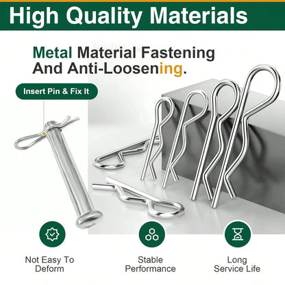 20Pcs Cotter Pins R Clips, Stainless Steel Hitch Pin Clips For Trailer, Tractor, And Automotive Repair, M3x65mm
