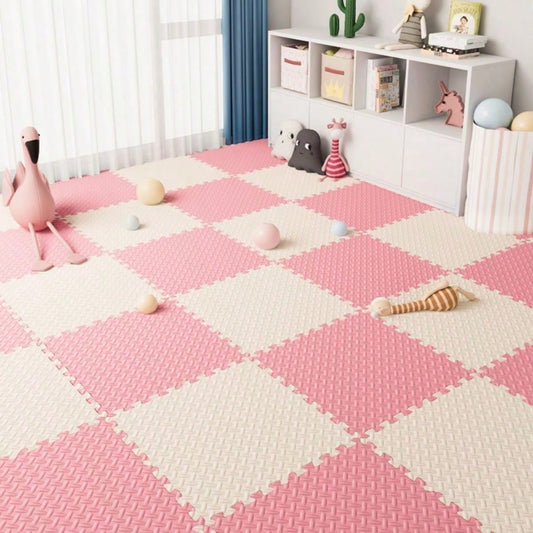 24-Piece Fitness Mat, Interlocking Exercise Foam Mat, Gym Mat, Non-Slip Puzzle Mat, Non-Slip Waterproof, Anti-Fall Noise Reduction, Home Living Room Bedroom Puzzle, New Durable Material, Training Supp