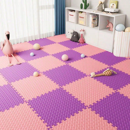 24-Piece Fitness Mat, Interlocking Exercise Foam Mat, Gym Mat, Non-Slip Puzzle Mat, Non-Slip Waterproof, Anti-Fall Noise Reduction, Home Living Room Bedroom Puzzle, New Durable Material, Training Supp