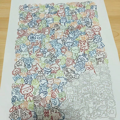 25/50/75/100pcs Stress Relief Line Drawing Practice Sheets- Random Non-Repeating Styles, Stress Relief Line Art, Pen Control Practice, Sketching Line Drawing Book, Essential For Drawing Practice, Sui