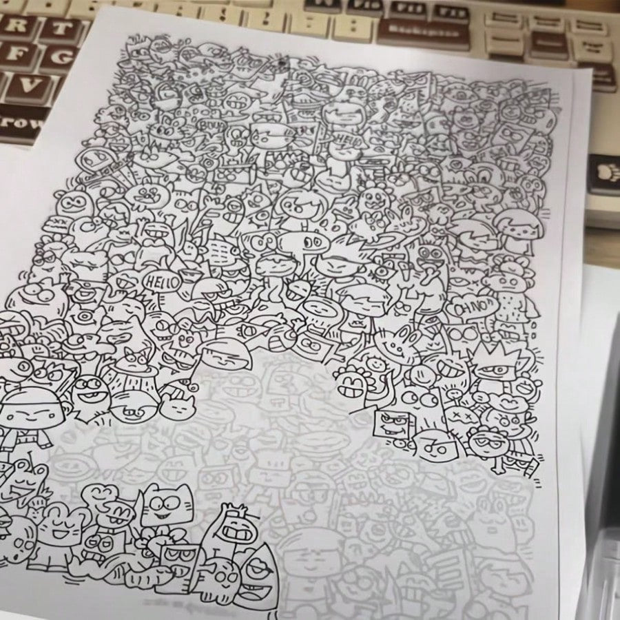 25/50/75/100pcs Stress Relief Line Drawing Practice Sheets- Random Non-Repeating Styles, Stress Relief Line Art, Pen Control Practice, Sketching Line Drawing Book, Essential For Drawing Practice, Sui