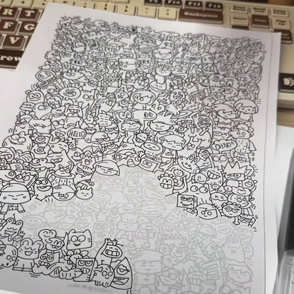 25/50/75/100pcs Stress Relief Line Drawing Practice Sheets- Random Non-Repeating Styles, Stress Relief Line Art, Pen Control Practice, Sketching Line Drawing Book, Essential For Drawing Practice, Sui