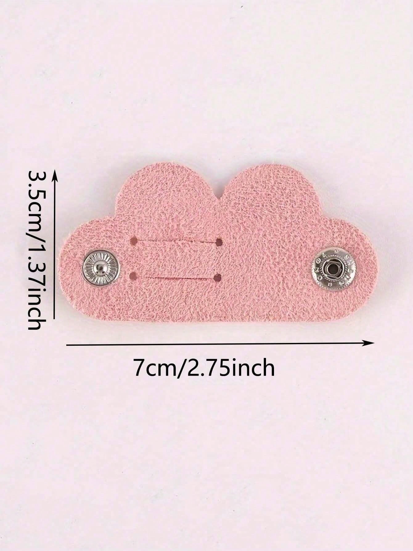 28pcs/3pcs/5pcs/10pcs/16pcs Random Color Heart-Shaped Cable Organizer (2.75*1.37 Inches), Earphone Cable Winder, PU Leather Cable Organizer, Self-Adhesive Data Cable Storage Box, Data Cable Storage Ba