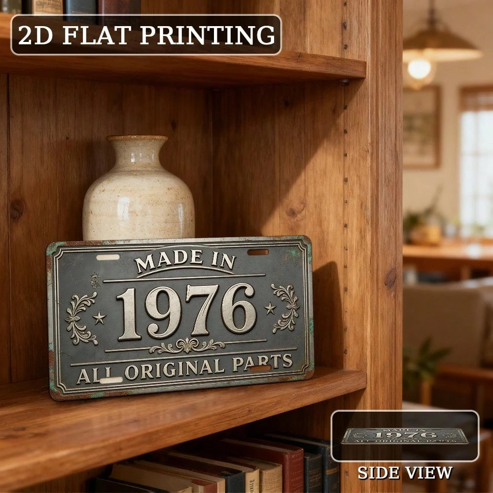 2D Flat, 1 Piece, Vintage Metal Aluminum Sign (12 * 6inch ), Manufactured In 1976, Original Parts, Outdoor Plaque & Wall Decoration, Vintage Home Decor, Suitable For Living Room, Bathroom, Home Office