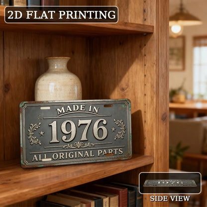 2D Flat, 1 Piece, Vintage Metal Aluminum Sign (12 * 6inch ), Manufactured In 1976, Original Parts, Outdoor Plaque & Wall Decoration, Vintage Home Decor, Suitable For Living Room, Bathroom, Home Office