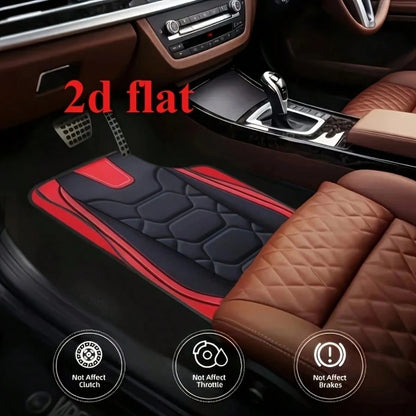 2D Flat, 5pcs Luxury- Abdominal Muscle Pattern Car Floor Mats, Universal Polyester Fiber, Suitable For Sedan, Van, SUV Fashion Protective Car Foot Mats- Perfect Gift For Men And Women, Car Interior