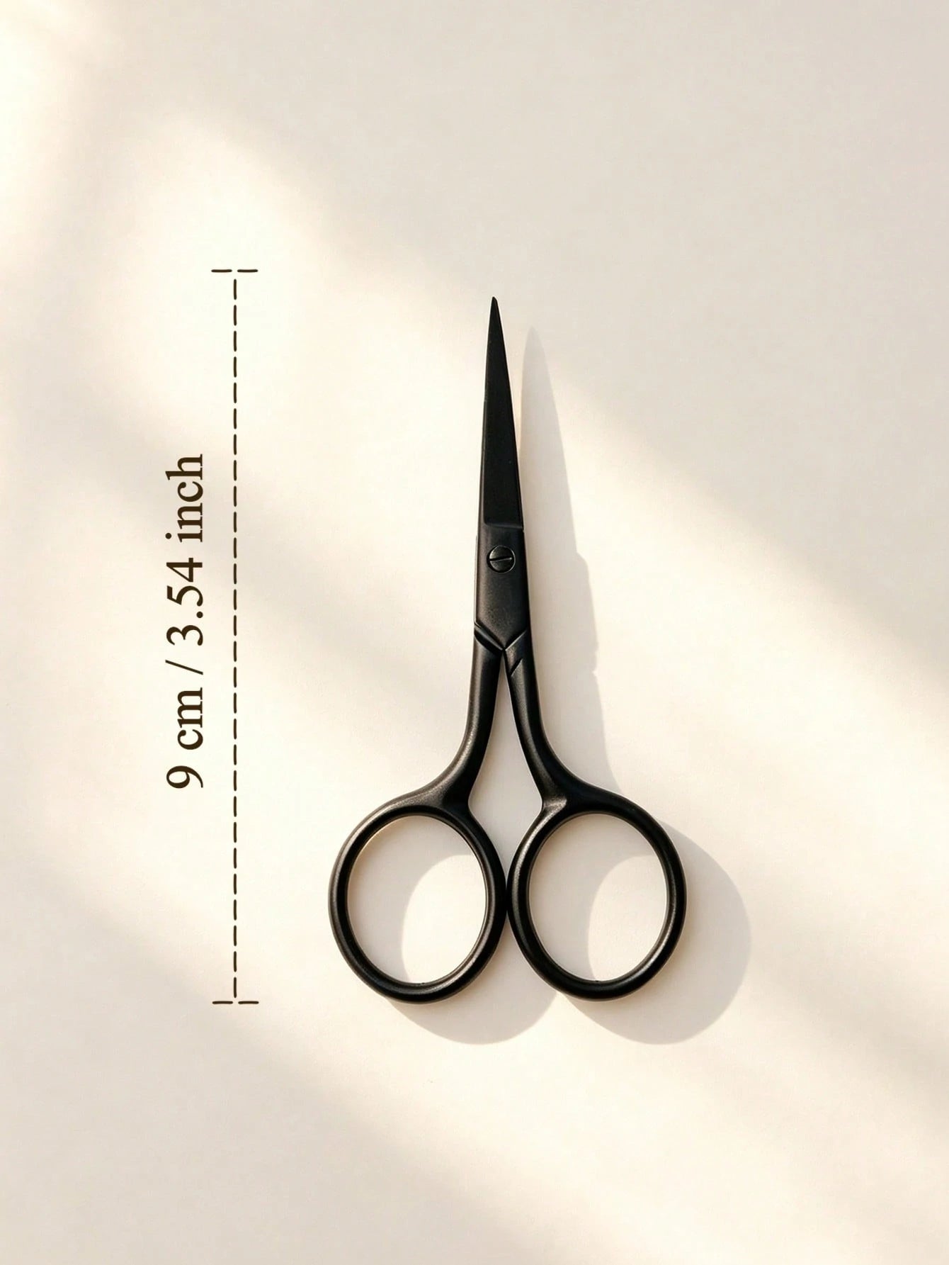 2pcs/1pc Black Sharp Beauty Scissors, Stainless Steel Pointed Eyebrow Trimming Scissors, Facial Hair, Eyebrow, Nose Hair, Beard Trimming, Mini Portable, Beauty Tool, Travel, Bedroom, Vanity, Gift For